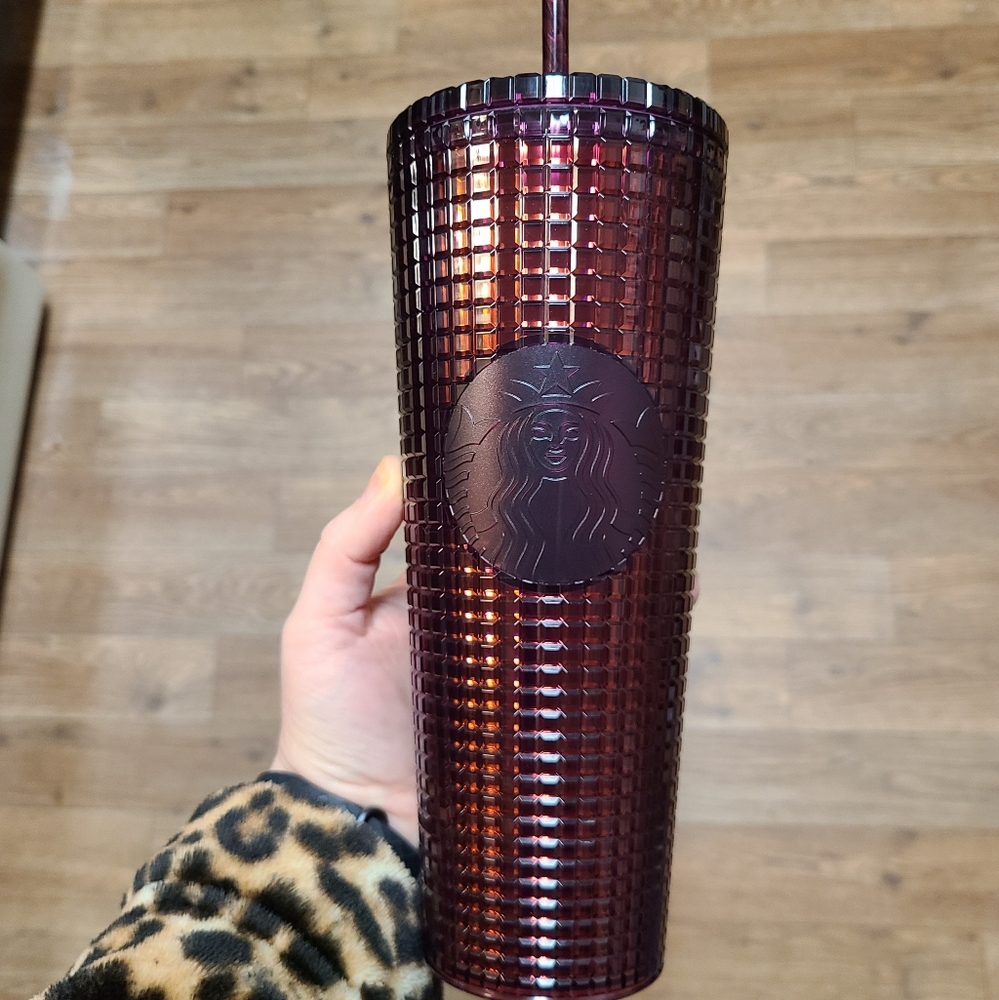 Burgundy disco ball Starbucks cup, BUNDLE AND SAVE